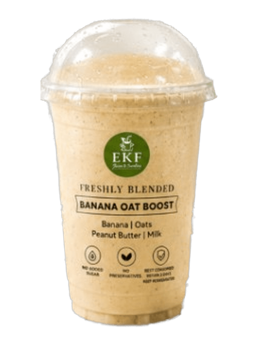 Banana Oat Boost — EKF freshly blended smoothie cup