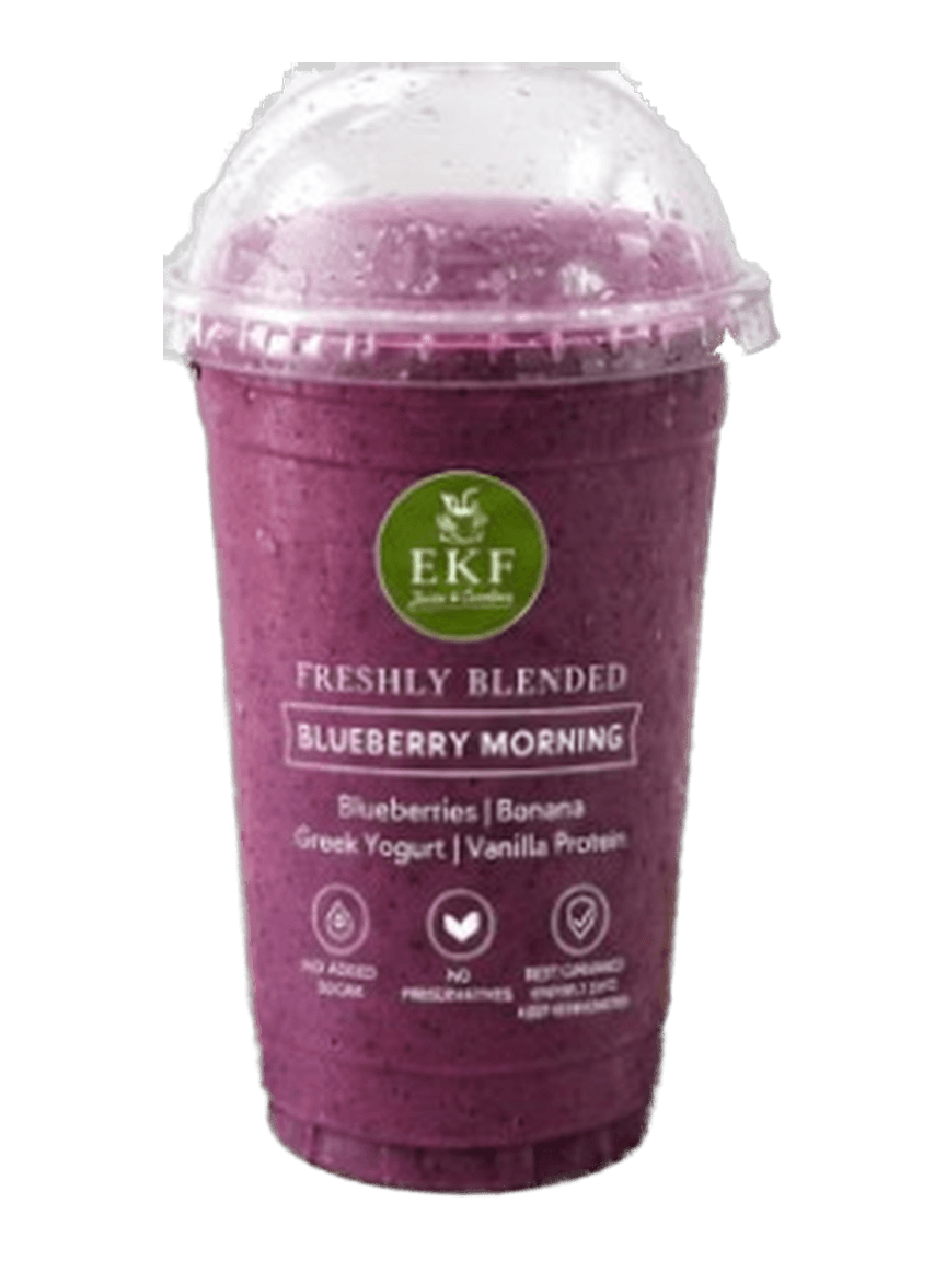 Blueberry Morning — EKF freshly blended smoothie cup