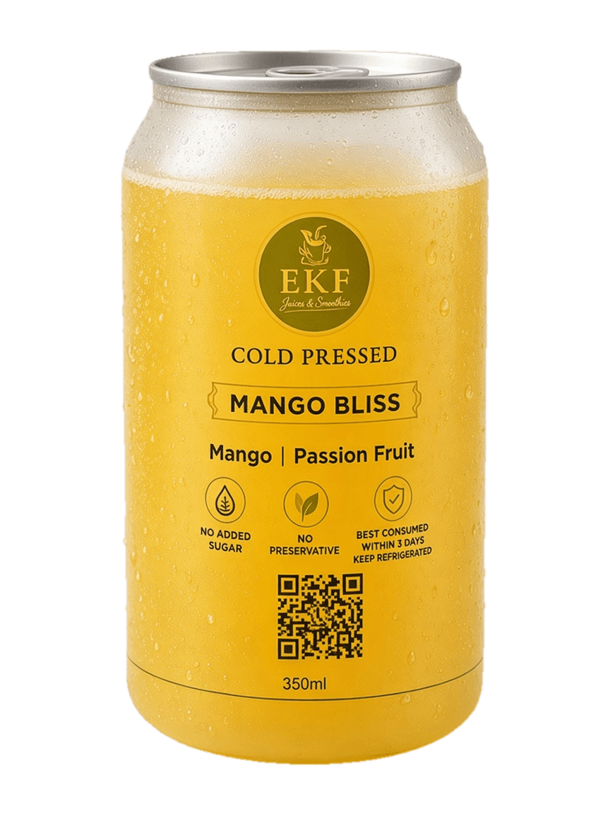 Mango Bliss — EKF cold pressed juice can