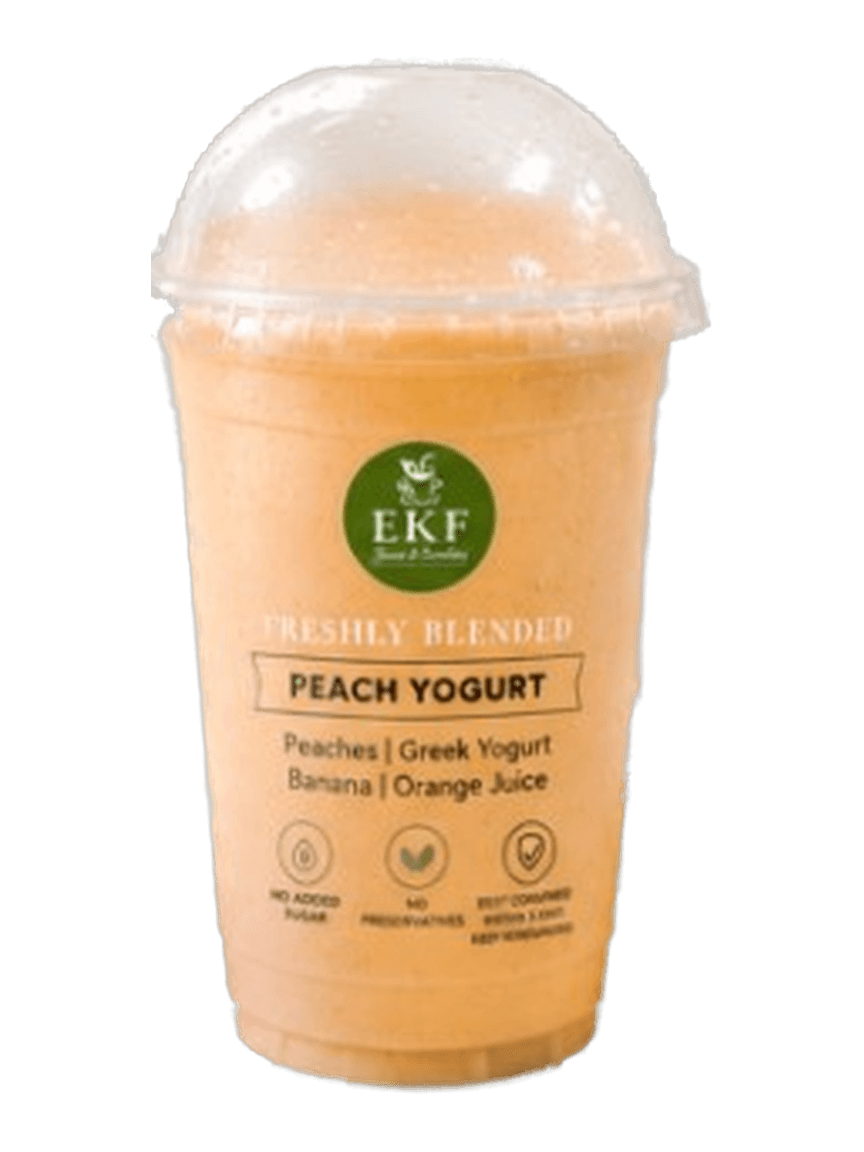 Peach Yogurt — EKF freshly blended smoothie cup
